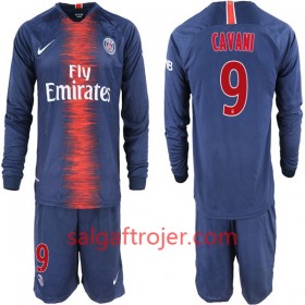 Paris Saint-Germain Fodboldtrøjer Cavani 9 Børn Hjemmebanesæt 2018/19 Langærmet